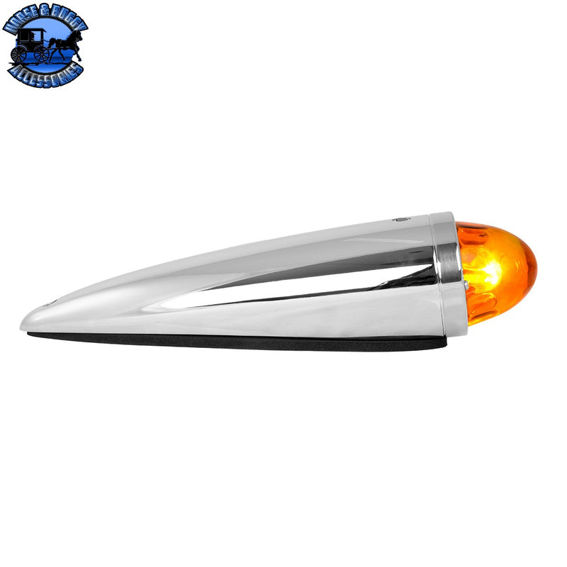 93701 3.5" CR. CAB LIGHT W/REGULAR D. AMBER GLASS LENS W/O VISOR