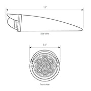 93780 3.5" CR. DIE CAST CAB AMBER/ AMBER SPYDER 8-LED LIGHT Black