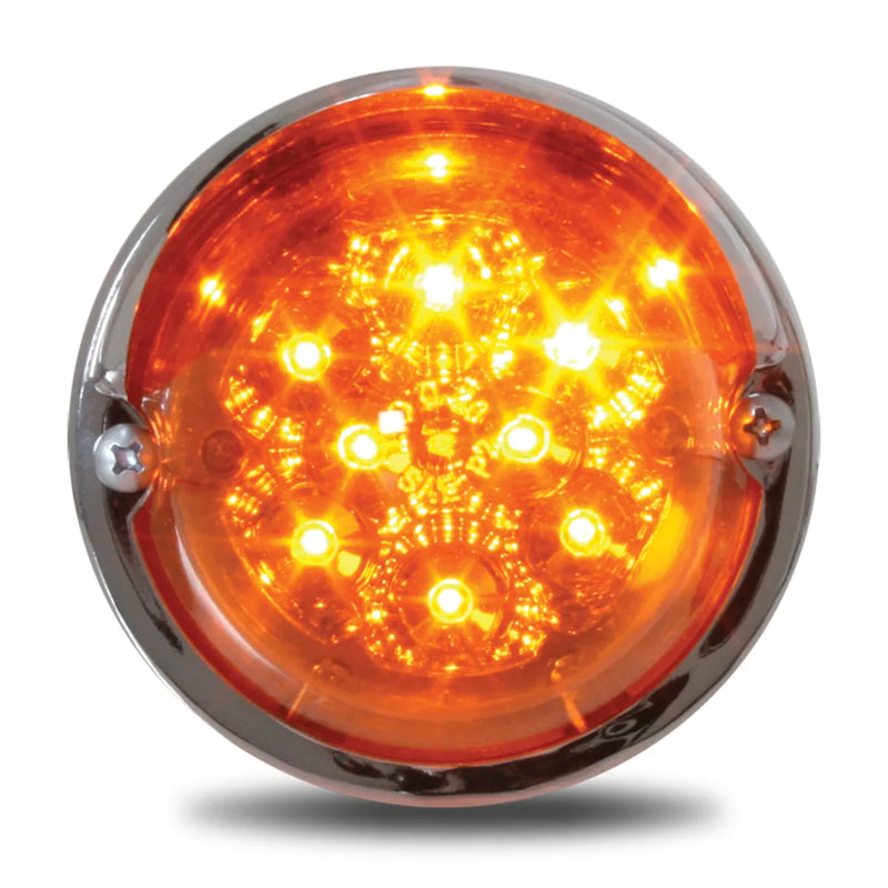 93780 3.5" CR. DIE CAST CAB AMBER/ AMBER SPYDER 8-LED LIGHT Chocolate