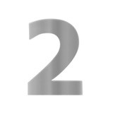 95042 Modern Number Cut Out "2"