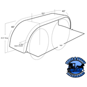 H-5506 430 S.S. LOW RIDER FULL FENDER; 26'' DROP (SOLD BY THE PAIR) Black