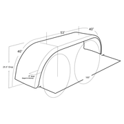 H-9506 24'' X 105'' 304SS FULL FENDER FULL FENDERS Light Gray