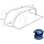 CP MATERIAL 430 S.S. LOW RIDER FULL FENDER; 26'' DROP (SOLD BY THE PAIR) #CP-5506 FULL FENDERS Light Gray