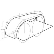 H-9506TF 24"x105" 304ss full flange FULL FENDERS Black