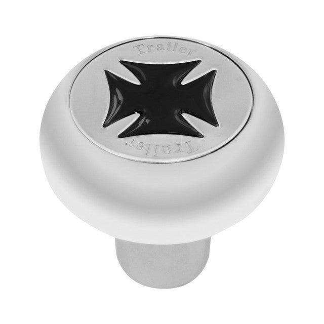 95340 Trailer Iron Cross Chrome Air Valve Knob (Black)