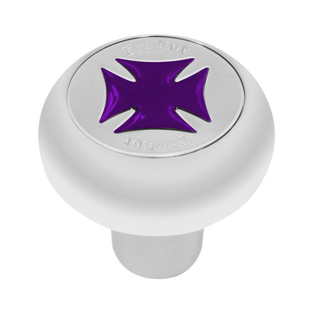 95354 Tractor Iron Cross Chrome Air Valve Knob (Purple)
