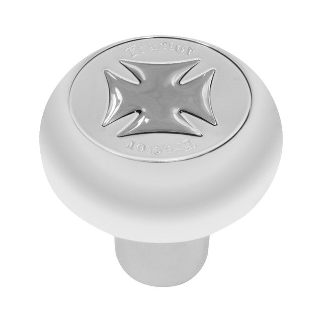 95356 Iron Cross Chrome Air Valve Knob in Silver