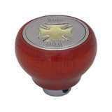 95402 Washer/Wiper Iron Cross Wood Dashboard Knob (Gold)