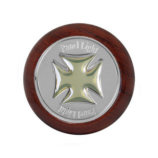 95452 Panel Light Iron Cross Rosewood Dashboard Knob (Gold)