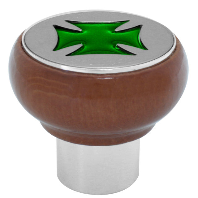 95533 Trailer Iron Cross Wood Air Valve Knob (green)