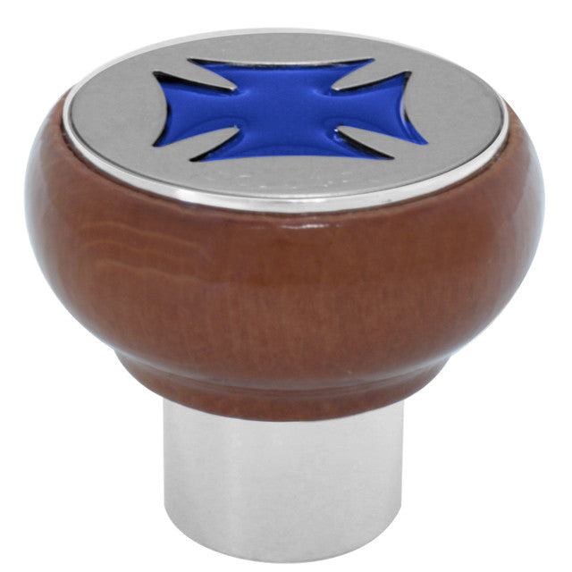 95541 Tractor Iron Cross Wood Air Valve Knob  (Blue)