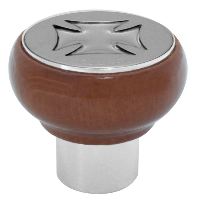 95546 Tractor Iron Cross Wood Air Valve Knob (Silver)