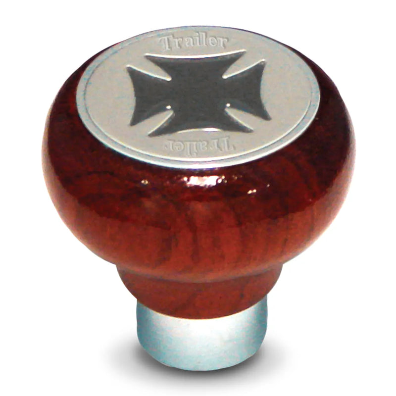 95550 Rosewood Screw-In Air Valve Control Knobs with Black Iron Cross Light Gray