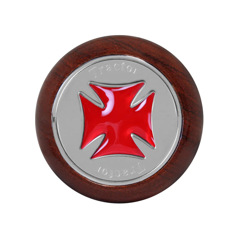 95575 Large Rosewood Screw-In Air Valve Control Knobs with Iron Cross Dark Olive Green