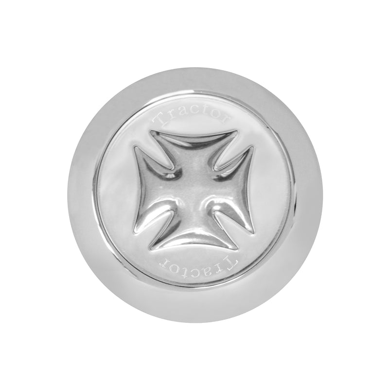 95356 Iron Cross Chrome Air Valve Knob in Silver