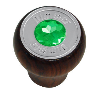 95653 Dashboard Control Knobs with Dimmer Script Green Crystal