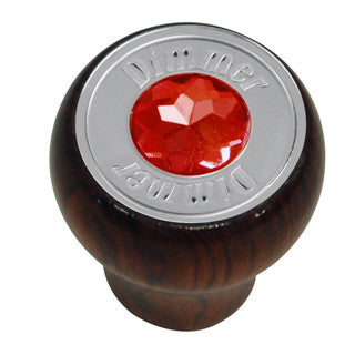 POMO DEL TABLERO DE PALISANDRO CON JOYA ROJA Y PLACA DE REGULACIÓN SS