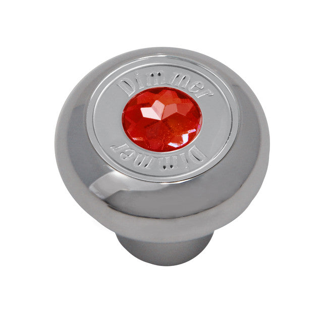 95665 Chrome Plated Dashboard Control Knob with Red Crystal