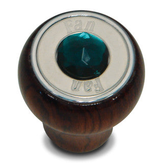 95683 Dashboard Control Knobs with Fan Script Green Crystal