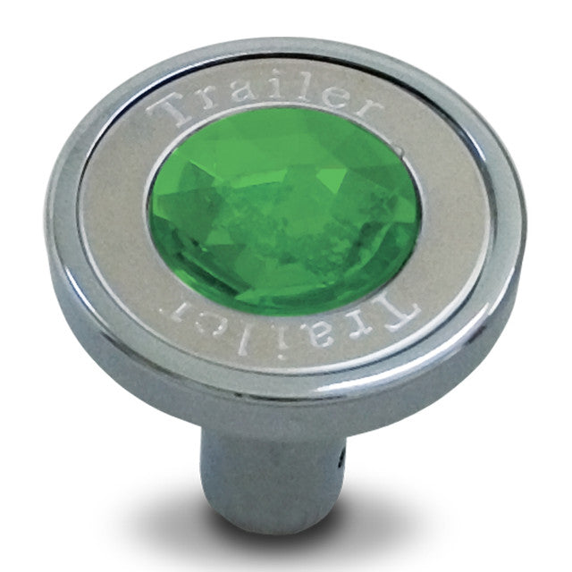 95823 Trailer Pin Hole Style Air Control Knob with Green Crystal
