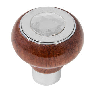 Rosewood Knob w/ SS Tractor/Trailer Plate & Jewel (Choose One)