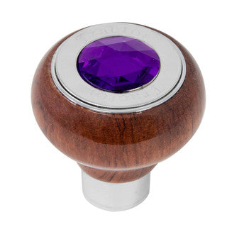 Rosewood Knob w/ SS Tractor/Trailer Plate & Jewel (Choose One)