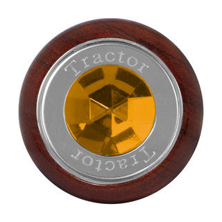 Large Rosewood Knob w/ SS Tractor/Trailer Plate & Color Jewel