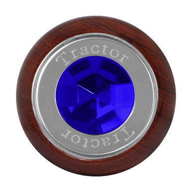 Large Rosewood Knob w/ SS Tractor/Trailer Plate & Color Jewel