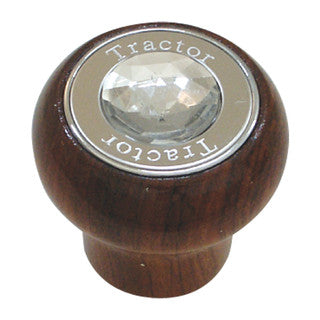 Large Rosewood Knob w/ SS Tractor/Trailer Plate & Color Jewel