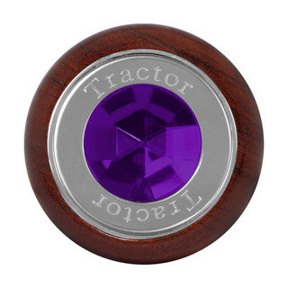 Large Rosewood Knob w/ SS Tractor/Trailer Plate & Color Jewel