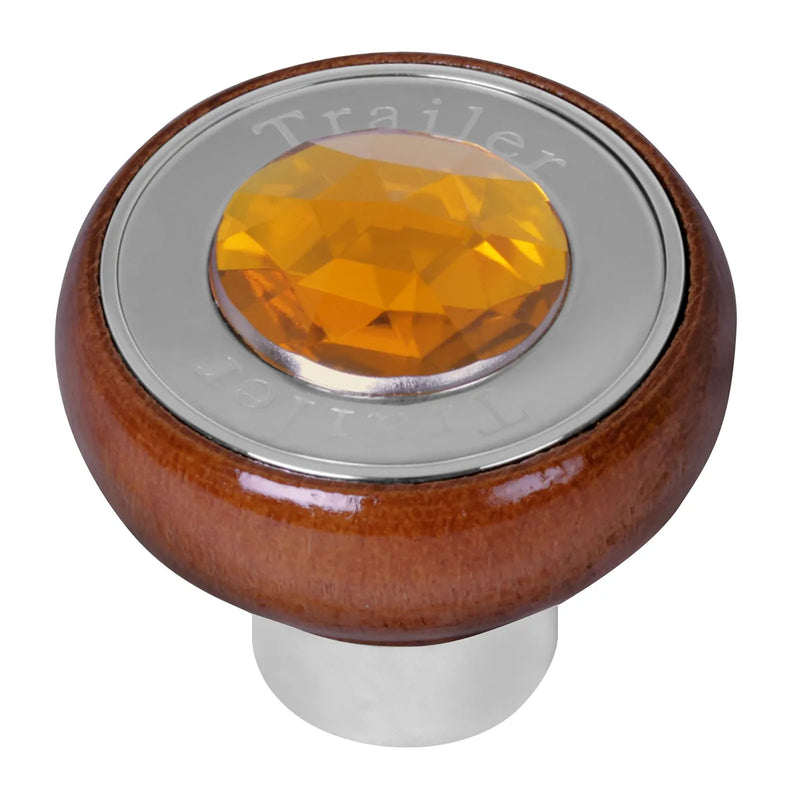95890 Trailer Script Screw-In Air Valve Control Knobs with Amber Crystal Rosy Brown