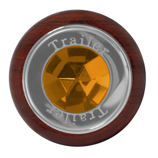 95890 Trailer Script Screw-In Air Valve Control Knobs with Amber Crystal Dark Olive Green