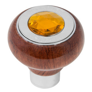 Rosewood Knob w/ SS Tractor/Trailer Plate & Jewel (Choose One)