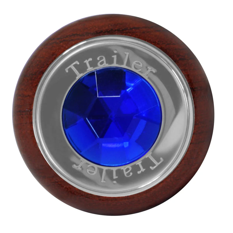95891 Trailer Script Screw-In Air Valve Control Knobs with Blue Crystal Dark Olive Green