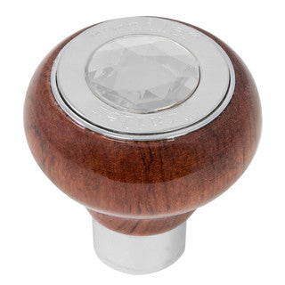 Rosewood Knob w/ SS Tractor/Trailer Plate & Jewel (Choose One)
