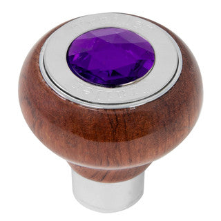 Rosewood Knob w/ SS Tractor/Trailer Plate & Jewel (Choose One)