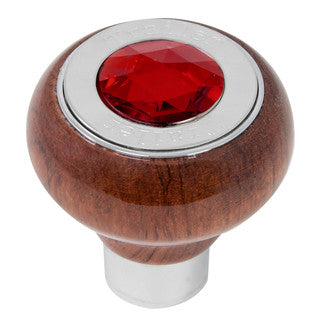 Rosewood Knob w/ SS Tractor/Trailer Plate & Jewel (Choose One)