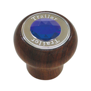 Large Rosewood Knob w/ SS Tractor/Trailer Plate & Color Jewel