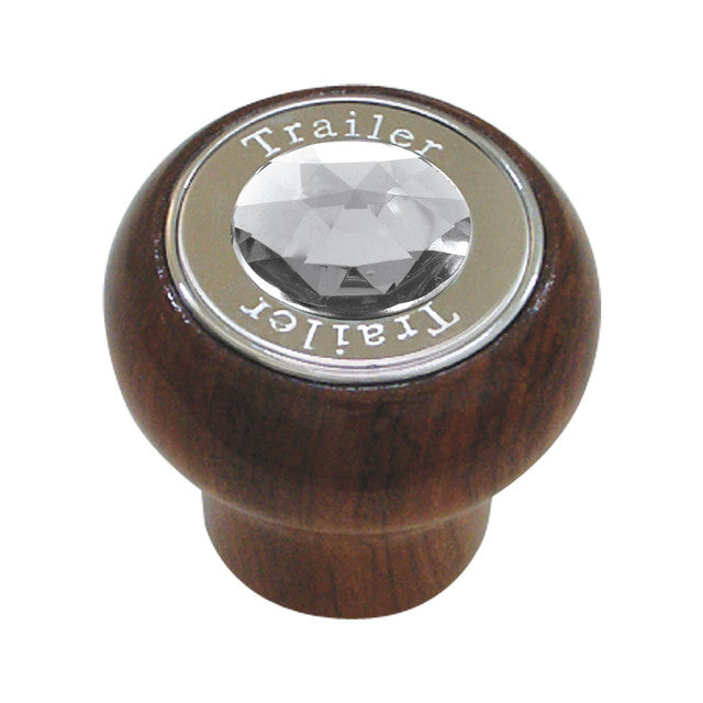 Large Rosewood Knob w/ SS Tractor/Trailer Plate & Color Jewel