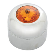 CR. ALUM. SCREW COVER W/AMBER CRYSTAL FITS 9/16" HEAD SCREW Light Gray