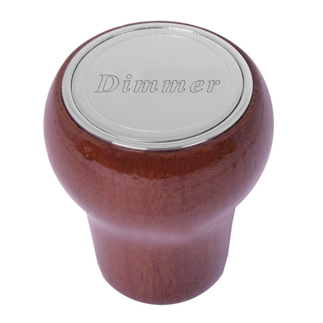 96050 Rosewood and Chrome Plated Dashboard Control Knob (Dimmer)