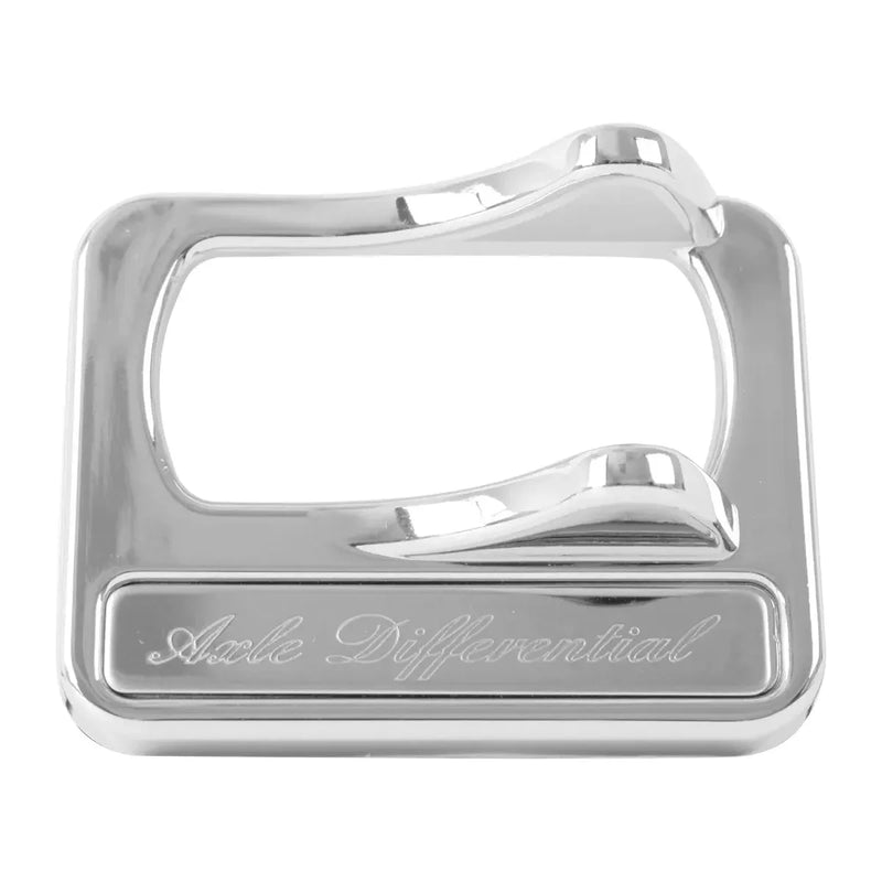 96131 Rocker Switch Cover w/ Stainless Steel Script Plate for Peterbilt 2005 & Later (axle differential) #96131 Dark Gray