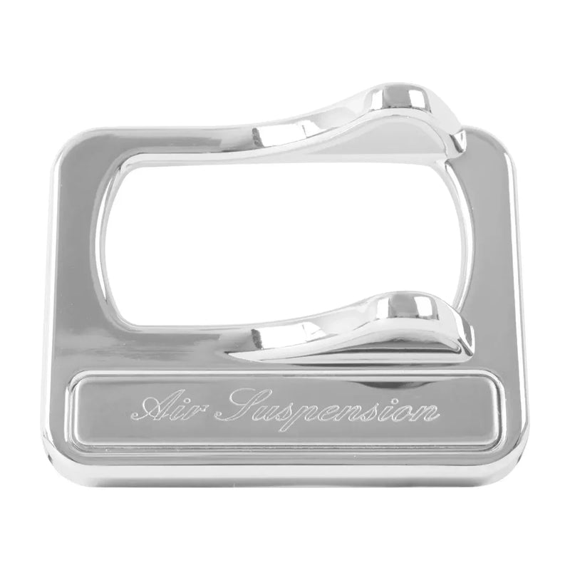 96130 Rocker Switch Cover w/ Stainless Steel Script Plate for Peterbilt 2005 & Later (air suspension) #96130 Dark Gray