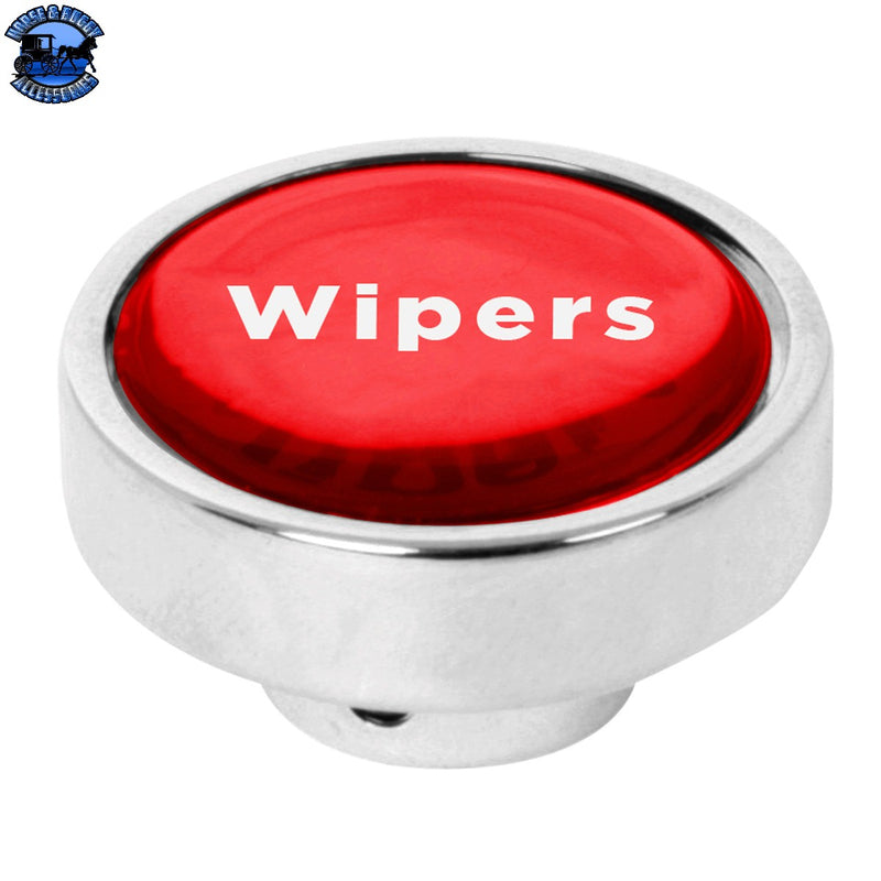 96325 1-3/16" CR. ALUM. DASHBOARD CONTROL KNOB W/RED WIPERS