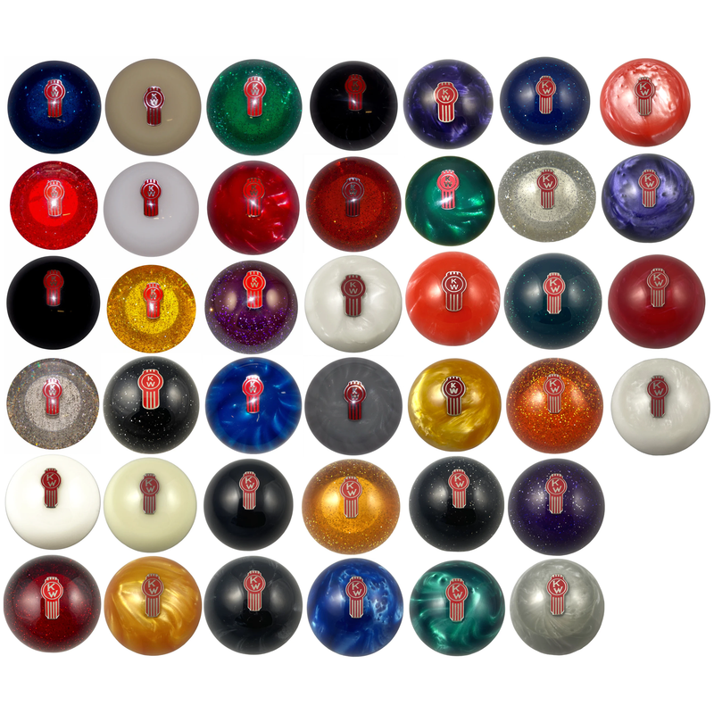 Kenworth Emblem Brake Knobs (5/8"-11 female threads) Twisted Shifterz (Choose Color) brake knob Amber Glitter,Amber Glitter Crooked,Amber Pearl,Amber Pearl Crooked,Black,Black Crooked,Black Glitter,Black Glitter Crooked,Black Pearl,Black Pearl Crooked,Blue Glitter,Blue Glitter Crooked,Blue Pearl,Blue Pearl Crooked,Clear Glitter,Clear Glitter Crooked,Gray Pearl,Gray Pearl Crooked,Green Glitter,Green Glitter Crooked,Green Pearl,Green Pearl Crooked,Ivory,Ivory Crooked,Orange Glitter,Orange Glitter Crooked,Oran