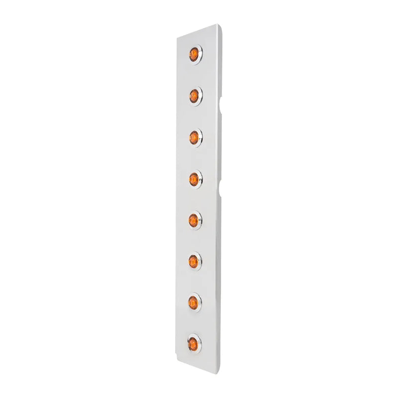 97445 SS FRONT BREATHER PANEL W/1" MINI AMBER/AMBER/BEZEL LIGHT Light Gray