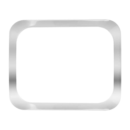 #97558 SS SLEEPER WINDOW TRIM FOR Kenworth , (24-1/2"L  X 20-3/8"W  X 1/4"H) Light Gray