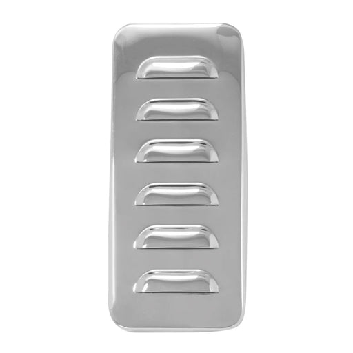97569 SS VENT DOOR COVER, LOUVER FOR PETERBILT LATE '90 & UP Dark Gray