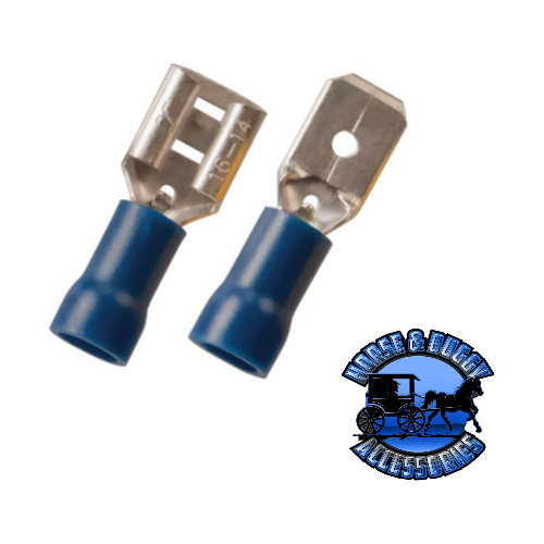 UP-98008 16-14 AWG .250 Tab Vinyl FM Disconnect, 100 Pcs. Dark Slate Gray