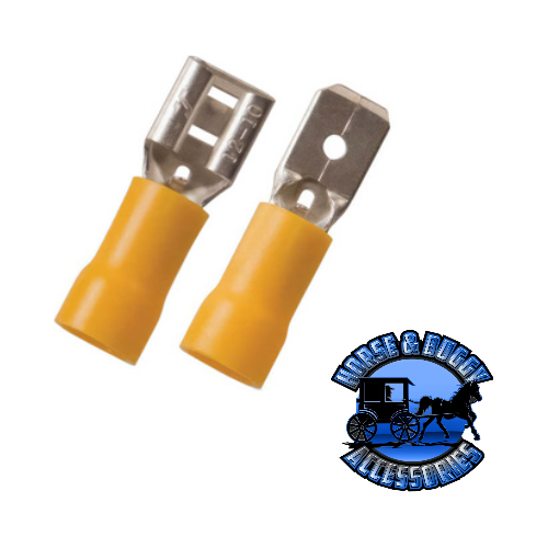 98010 12-10 AWG .250 Tab Vinyl FM Disconnect, 50 Pcs. Dark Khaki